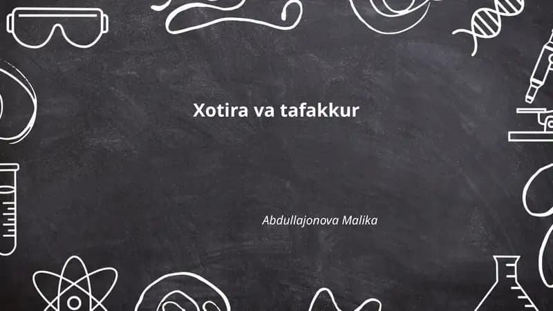 Xotira va tafakkur