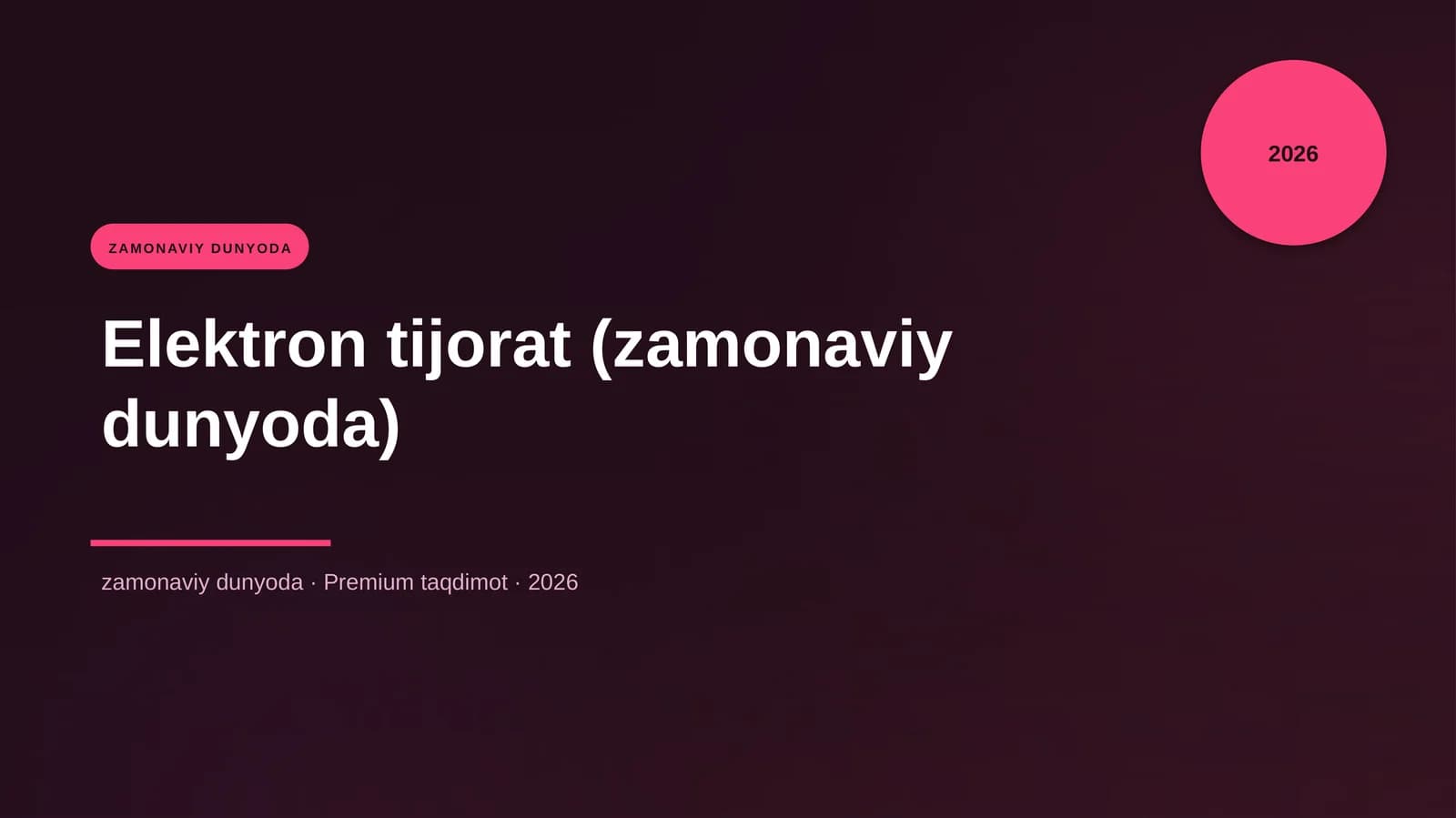 Elektron tijorat (zamonaviy dunyoda)