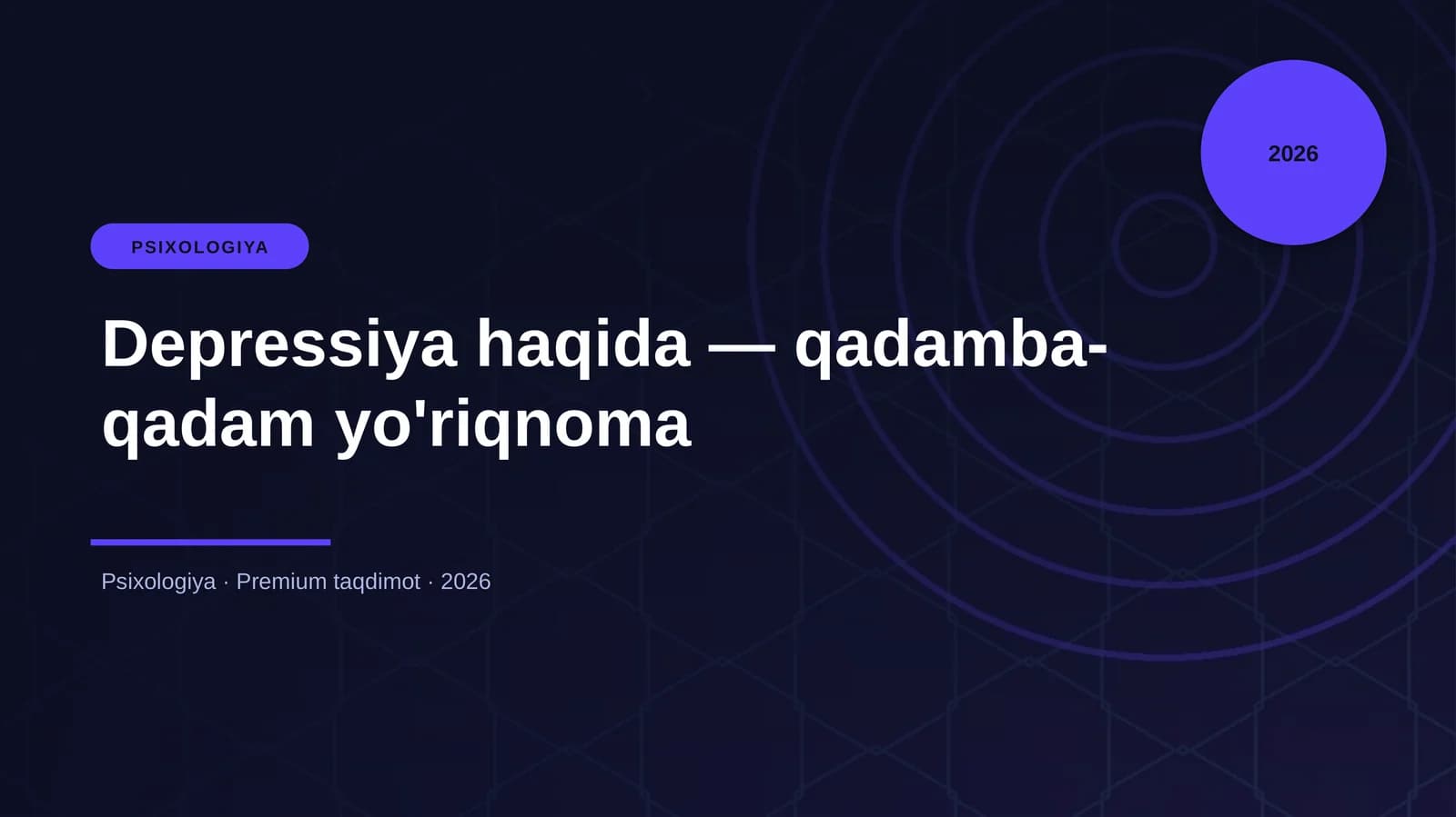 Depressiya haqida — qadamba-qadam yo'riqnoma