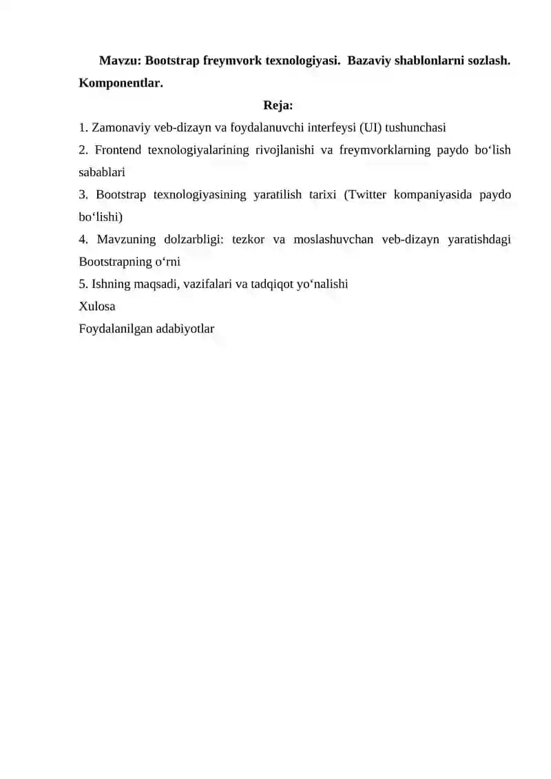 Bootstrap