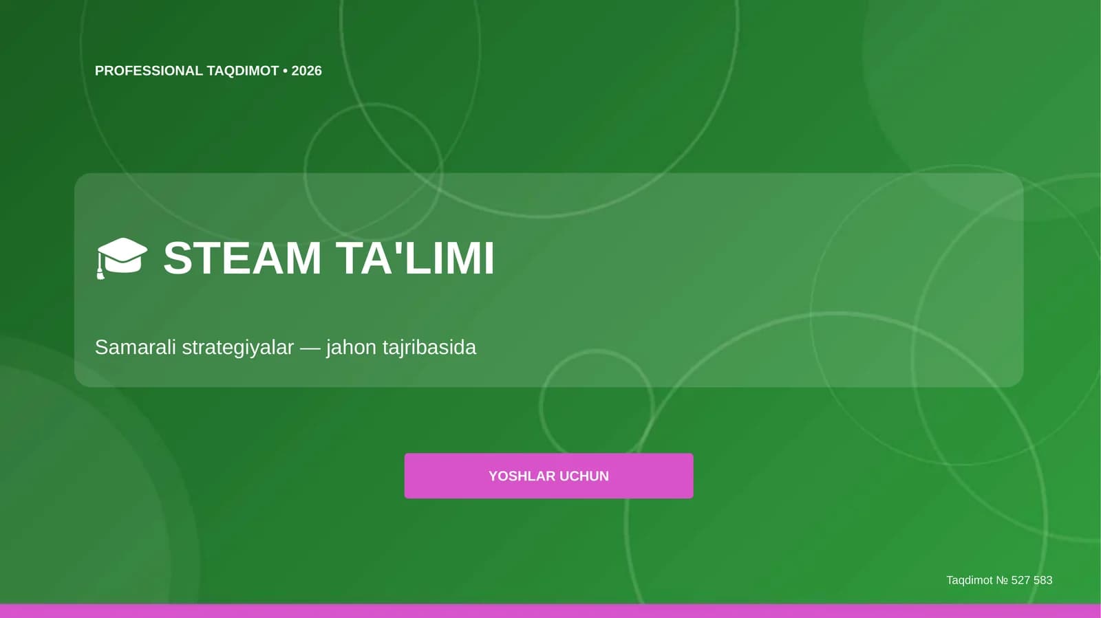 STEAM ta'limi: samarali strategiyalar (jahon tajribasida) [yoshlar uchun]