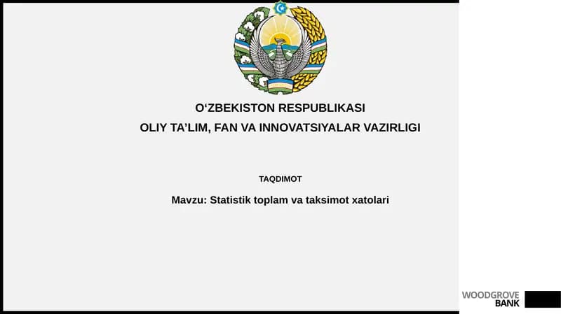 Statistik to'plam va taqsimot xatolari