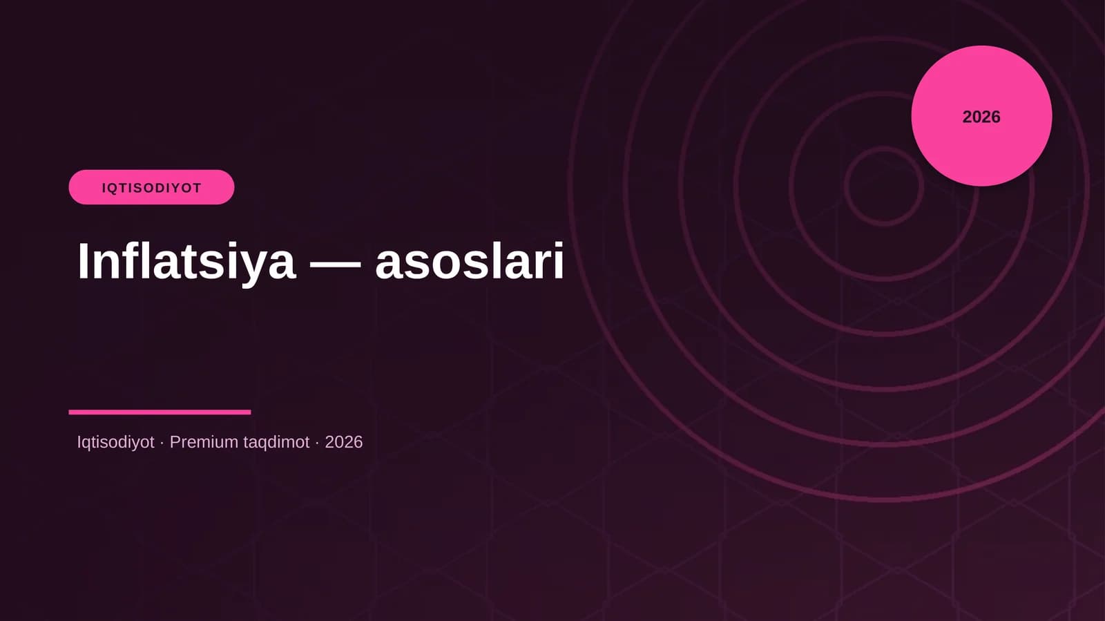 Inflatsiya — asoslari