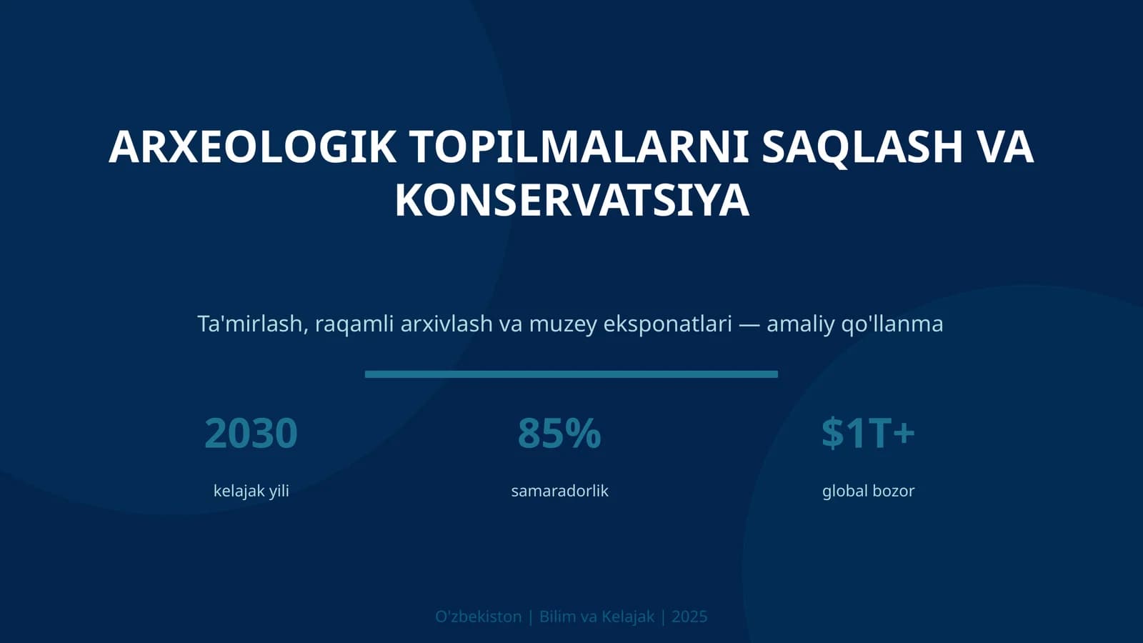 Arxеologik topilmalarni saqlash va konservatsiya