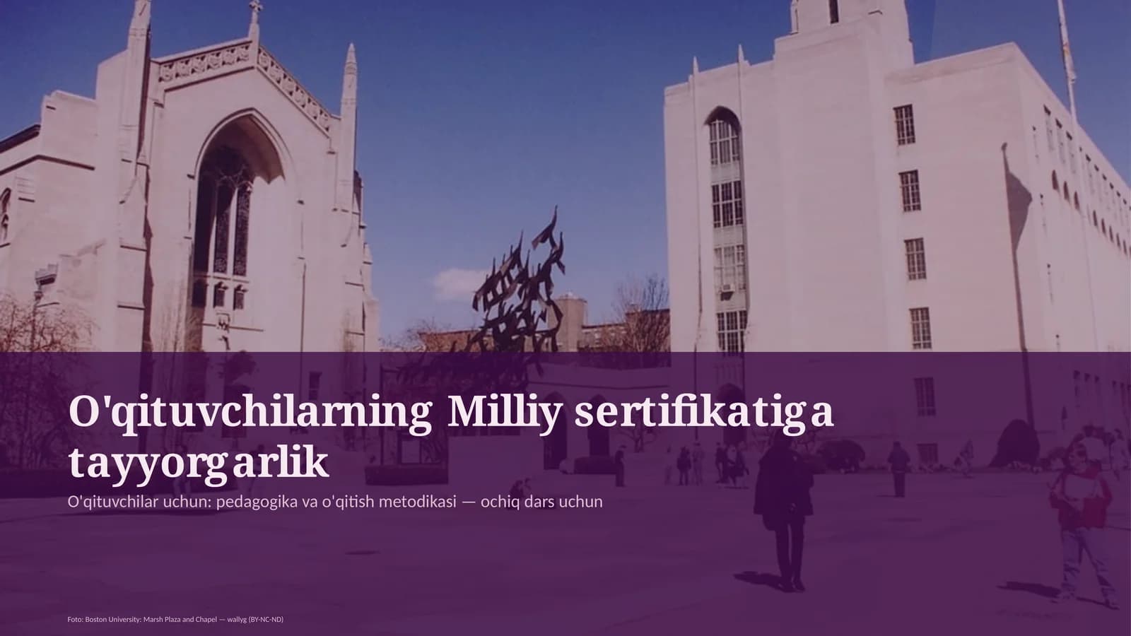 O'qituvchilarning Milliy sertifikatiga tayyorgarlik