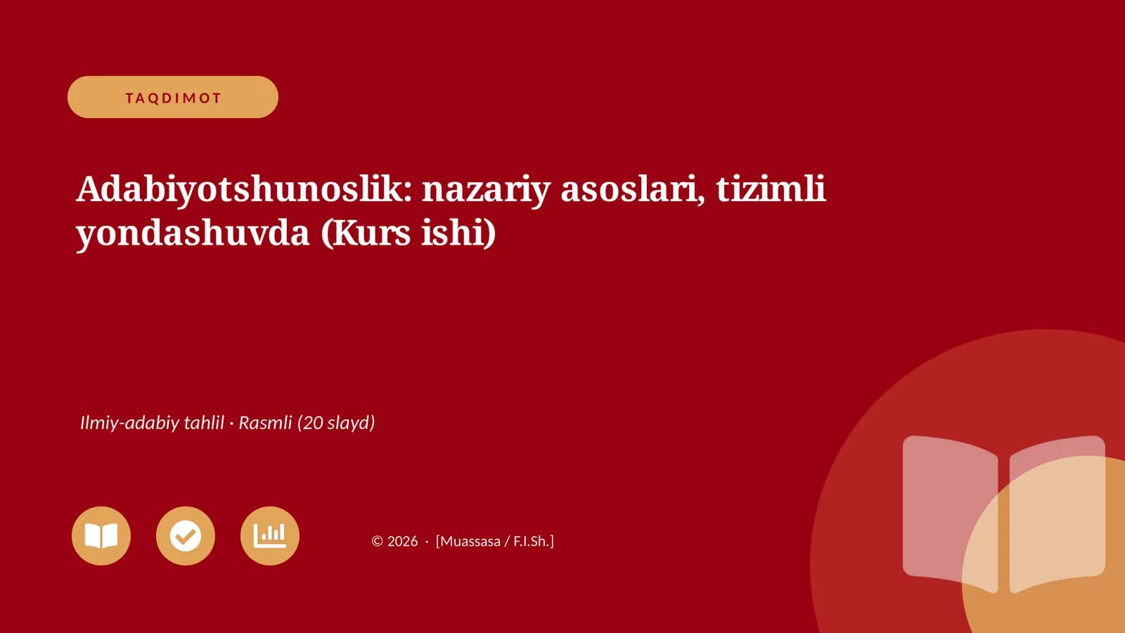 Adabiyotshunoslik: nazariy asoslari, tizimli yondashuvda (Kurs ishi)