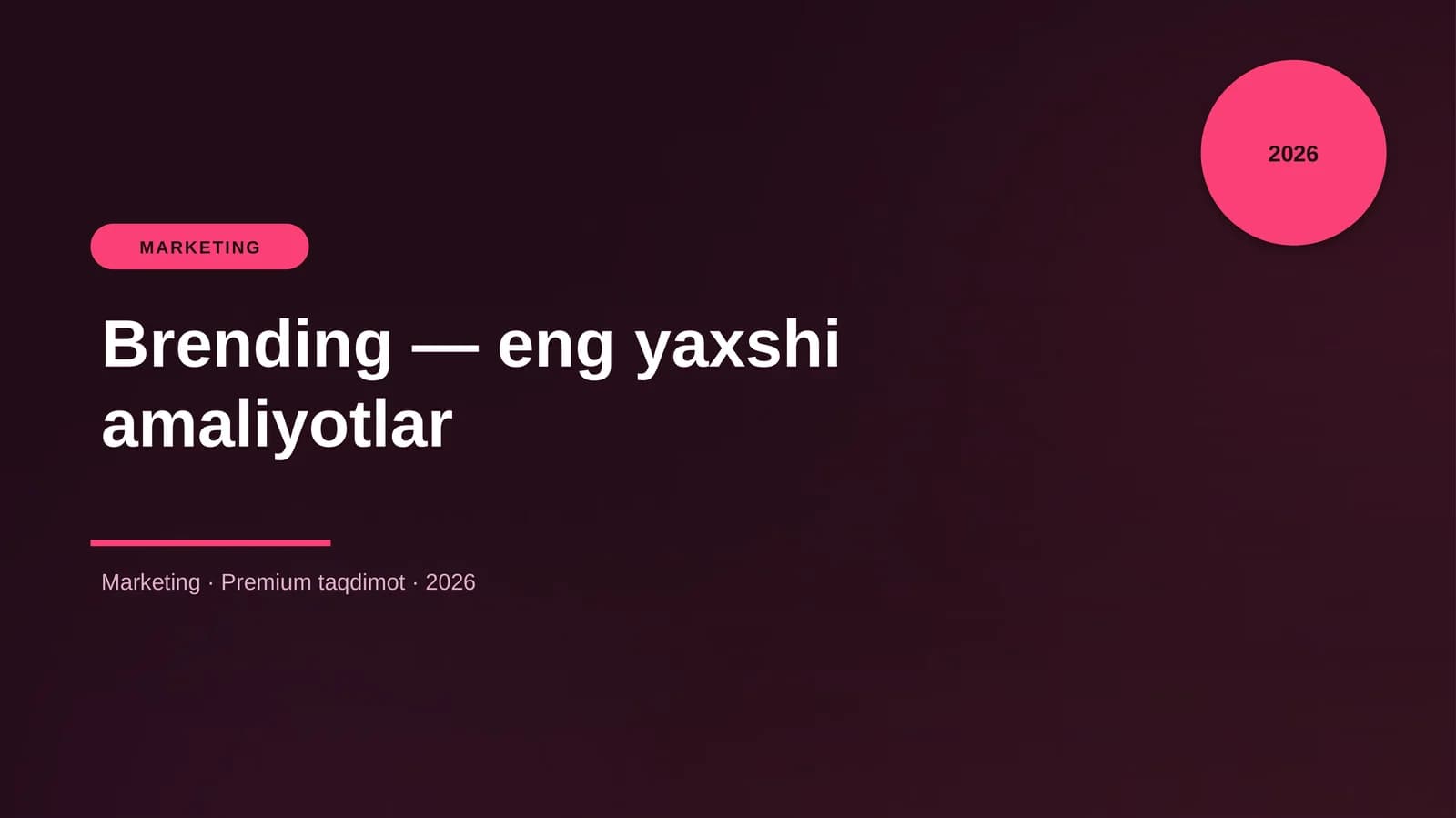 Brending — eng yaxshi amaliyotlar