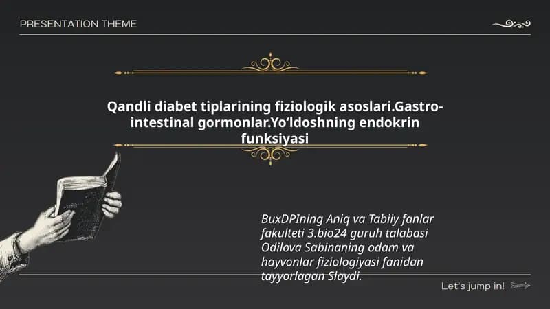 Qandli diabet tiplarining fiziologik asoslari