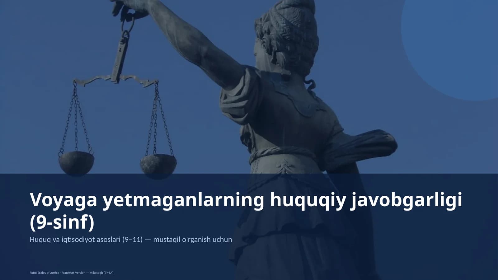 Huquq va iqtisodiyot asoslari (9–11)