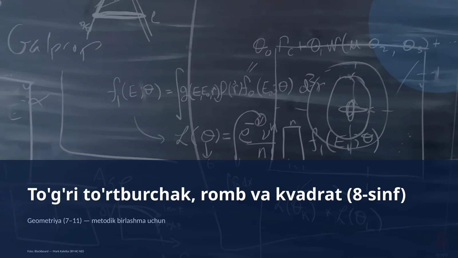 To'g'ri to'rtburchak, romb va kvadrat (8-sinf)