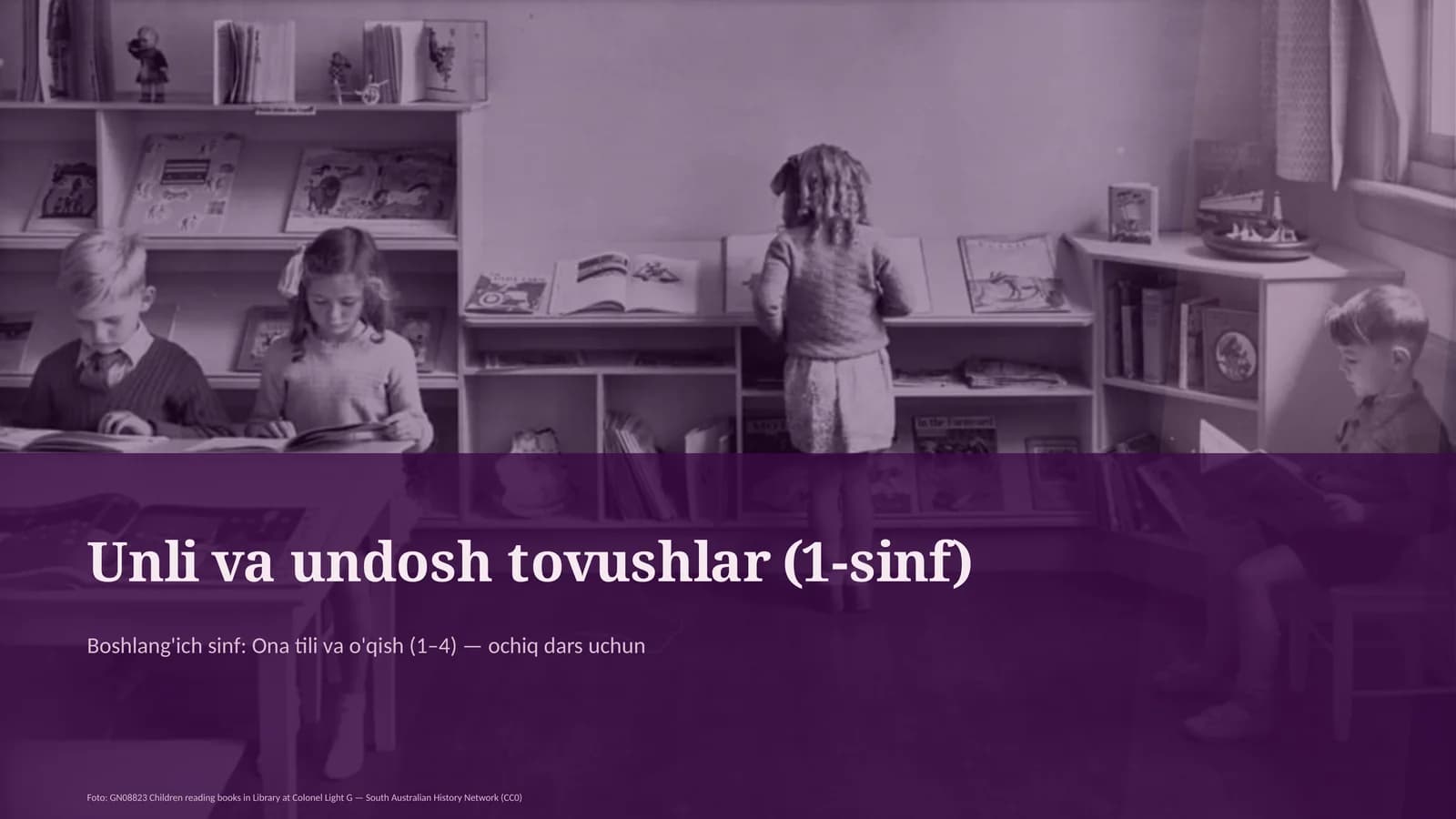 Unli va undosh tovushlar (1-sinf)
