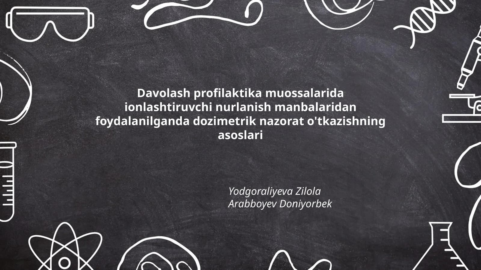 Davolash profilaktika muossalarida ionlashtiruvchi nurlanish manbalaridan foydalanilganda dozimetrik nazorat o'tkazishning asoslari