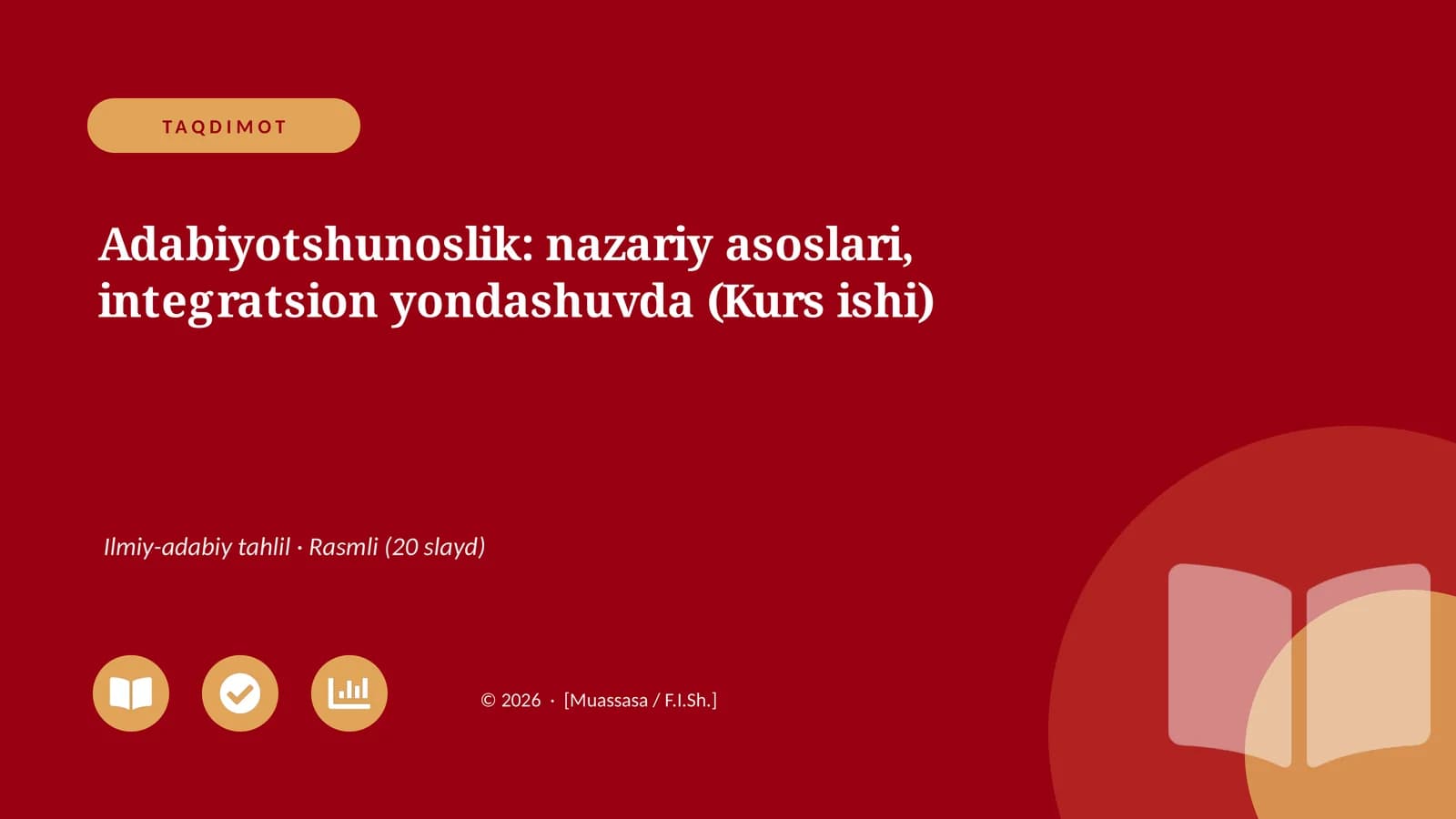 Adabiyotshunoslik: nazariy asoslari, integratsion yondashuvda (Kurs ishi)