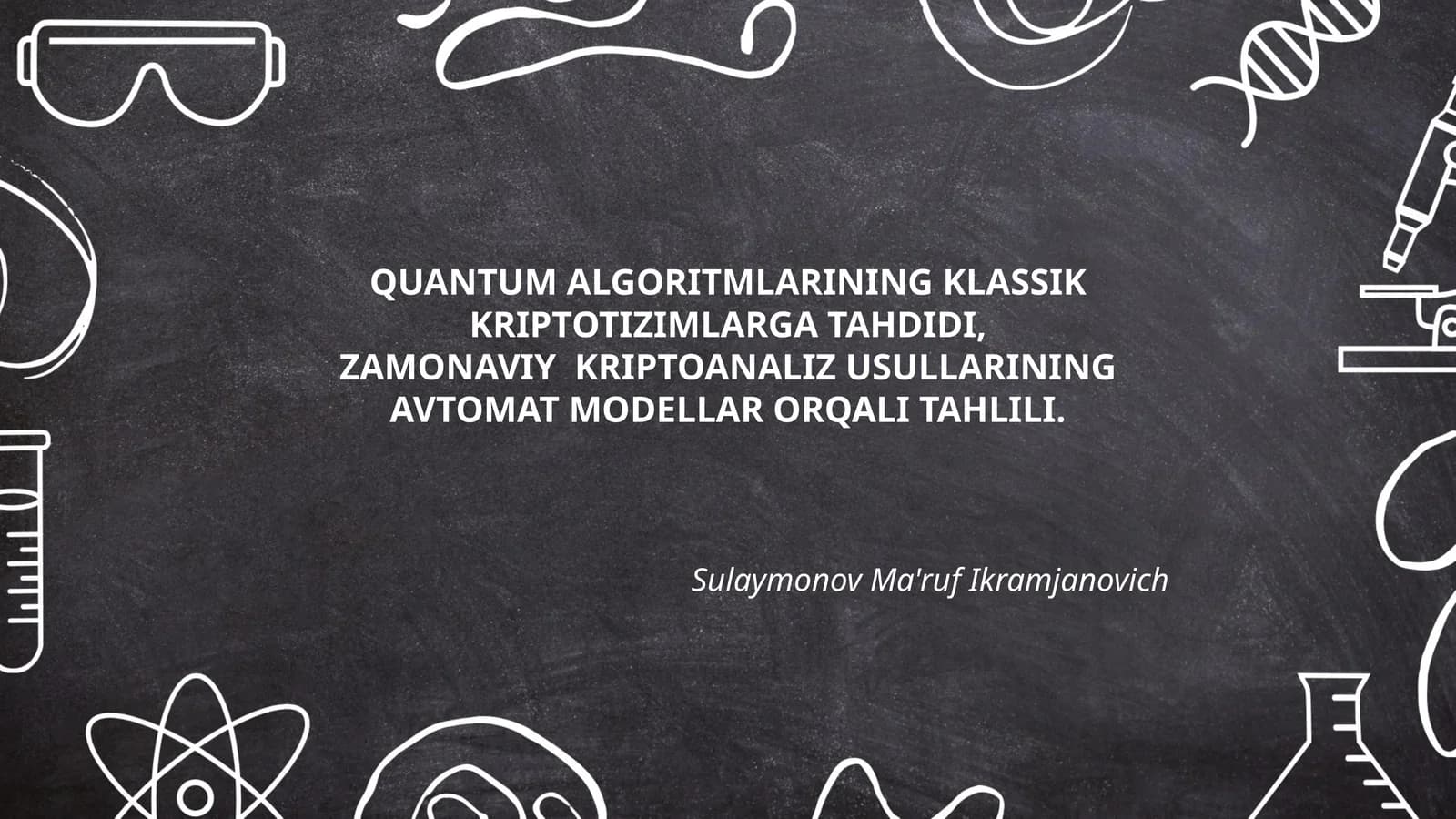 QUANTUM ALGORITMLARINING KLASSIK KRIPTOTIZIMLARGA TAHDIDI