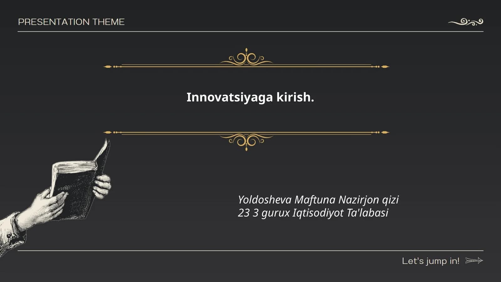 Innovatsiyaga kirish