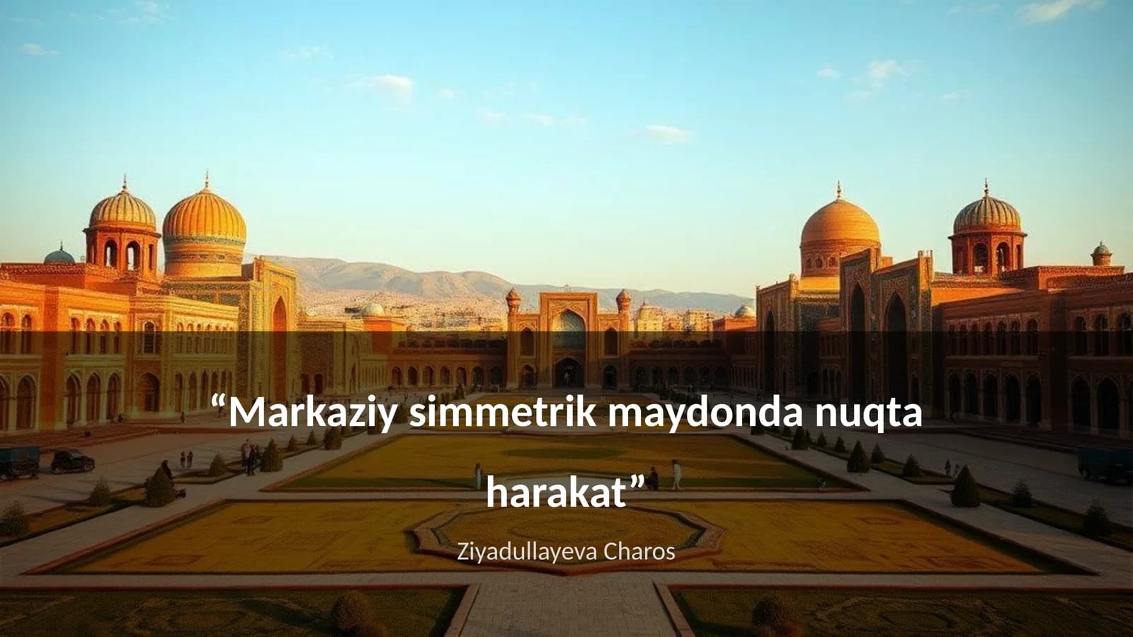 Markaziy simmetrik maydonda nuqta harakat
