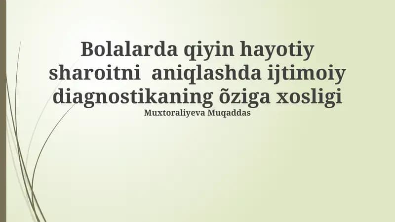 Samarali Ijtimoiy Diagnostika: Muammolar va Yechimlar