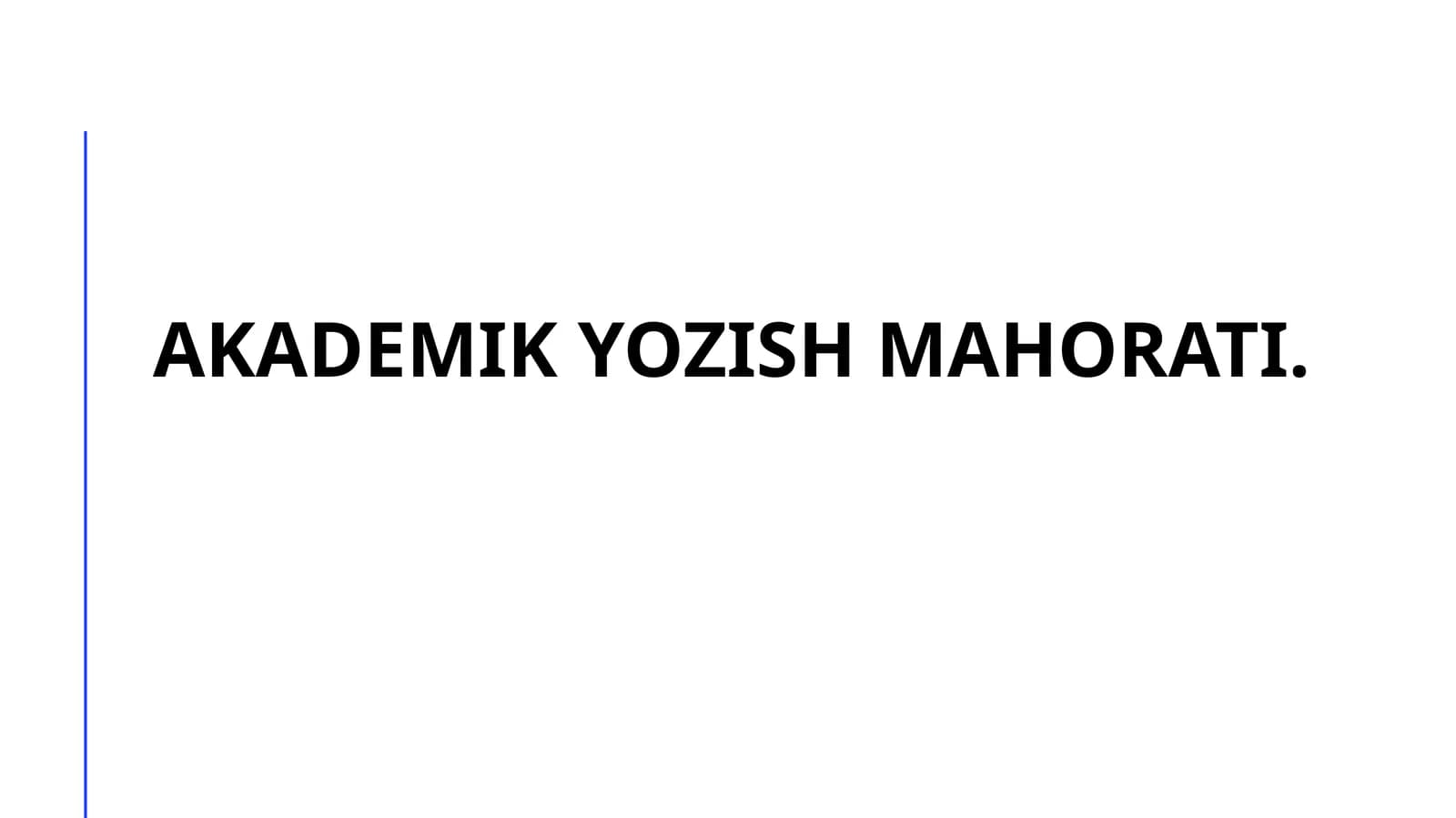 Akademik yozish