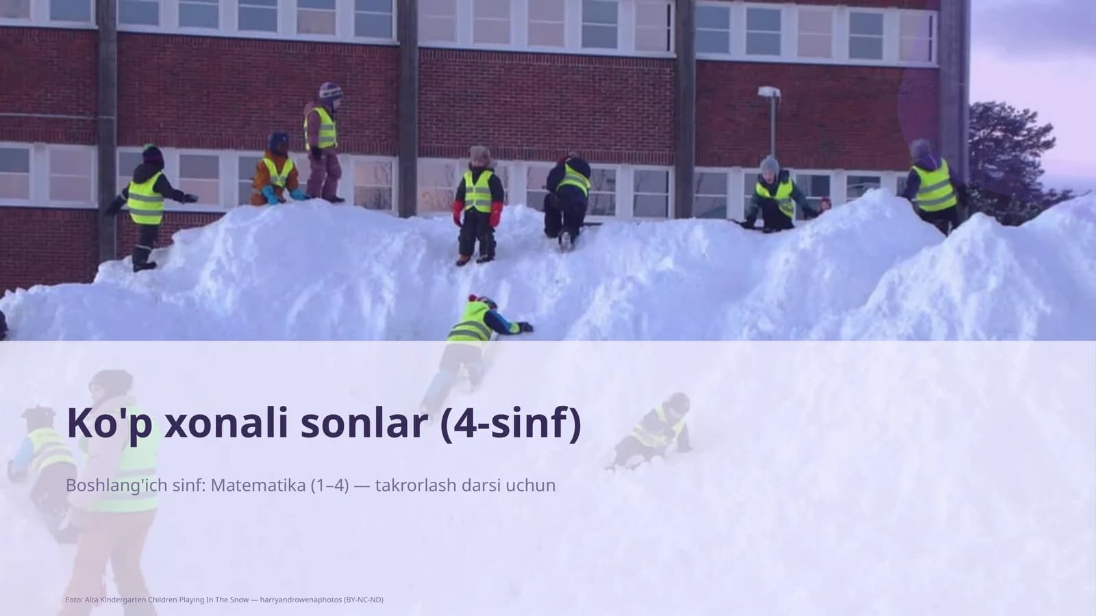 Ko'p xonali sonlar (4-sinf)