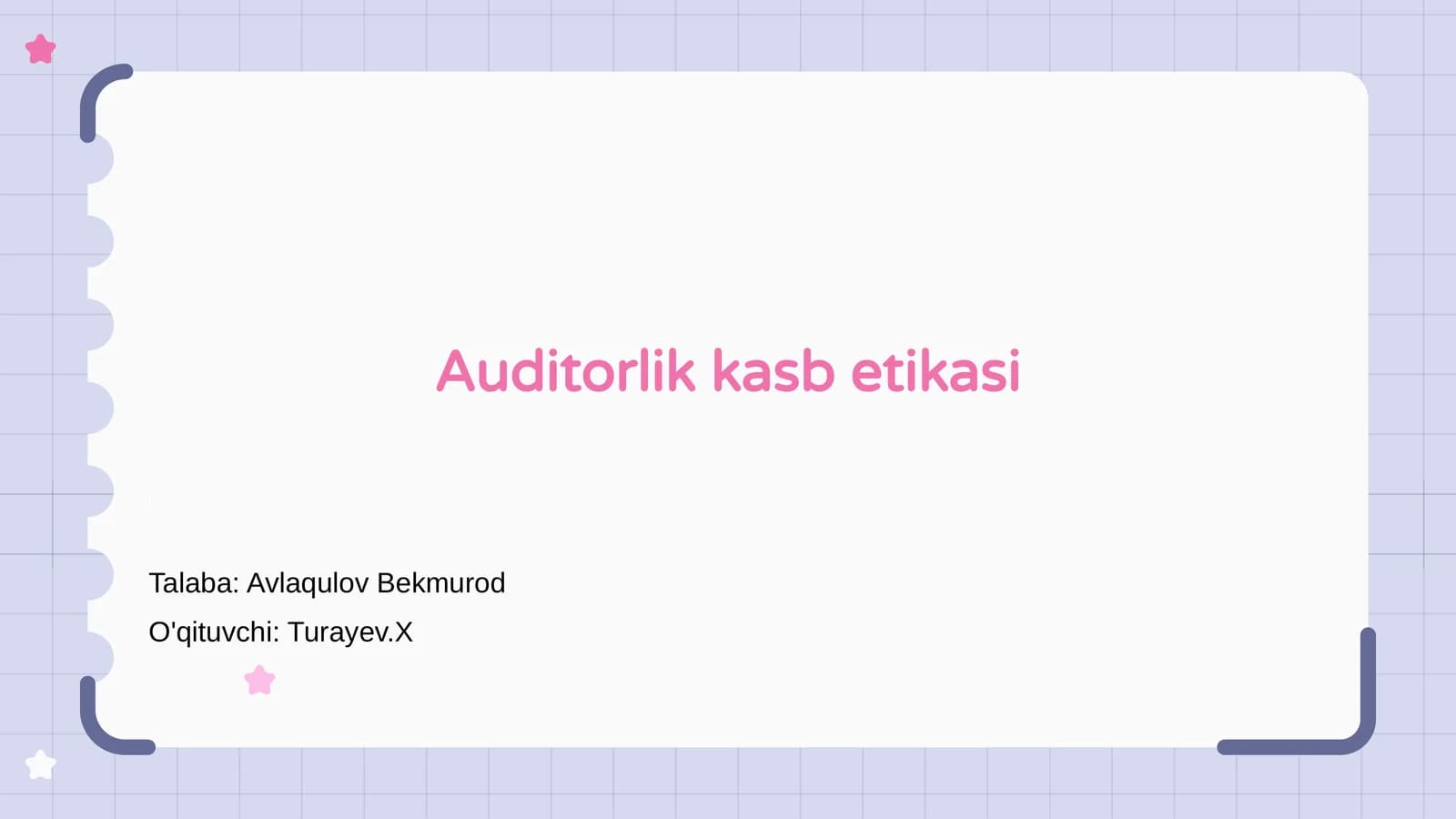 Auditorlik kasb etikasi