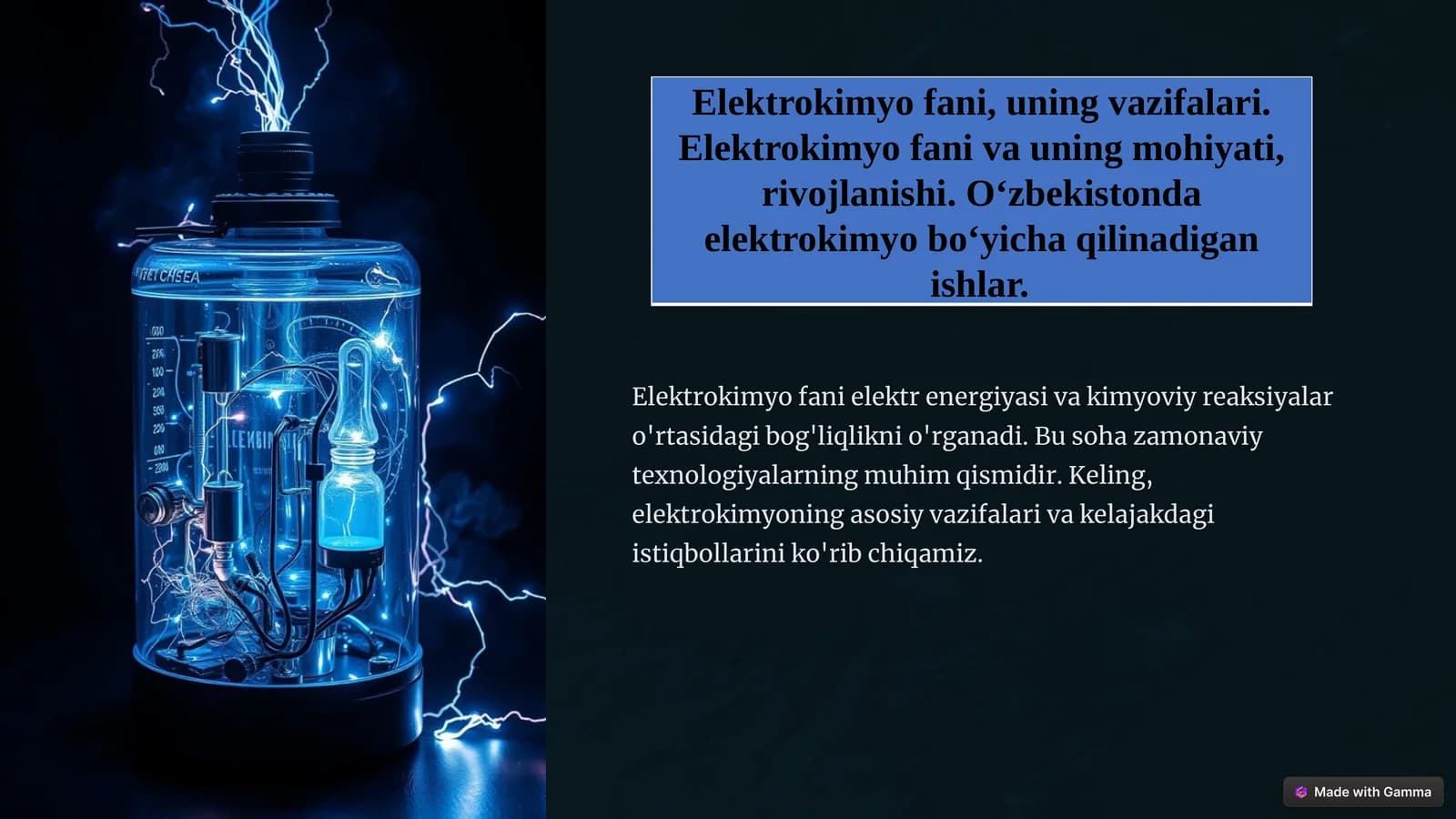Elektrokimyo fani
