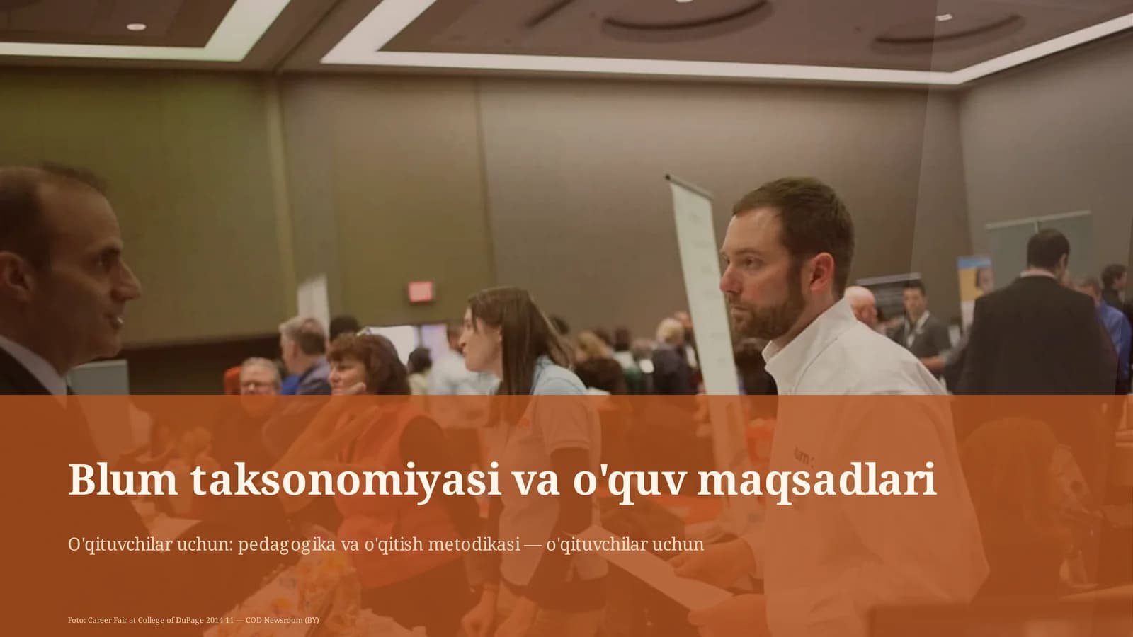 Blum taksonomiyasi va o'quv maqsadlari