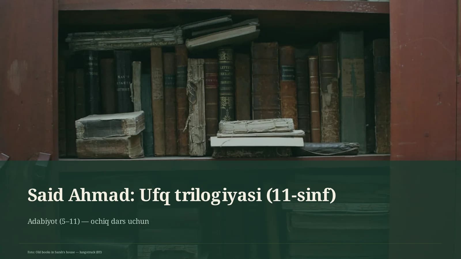 Said Ahmad: Ufq trilogiyasi (11-sinf)