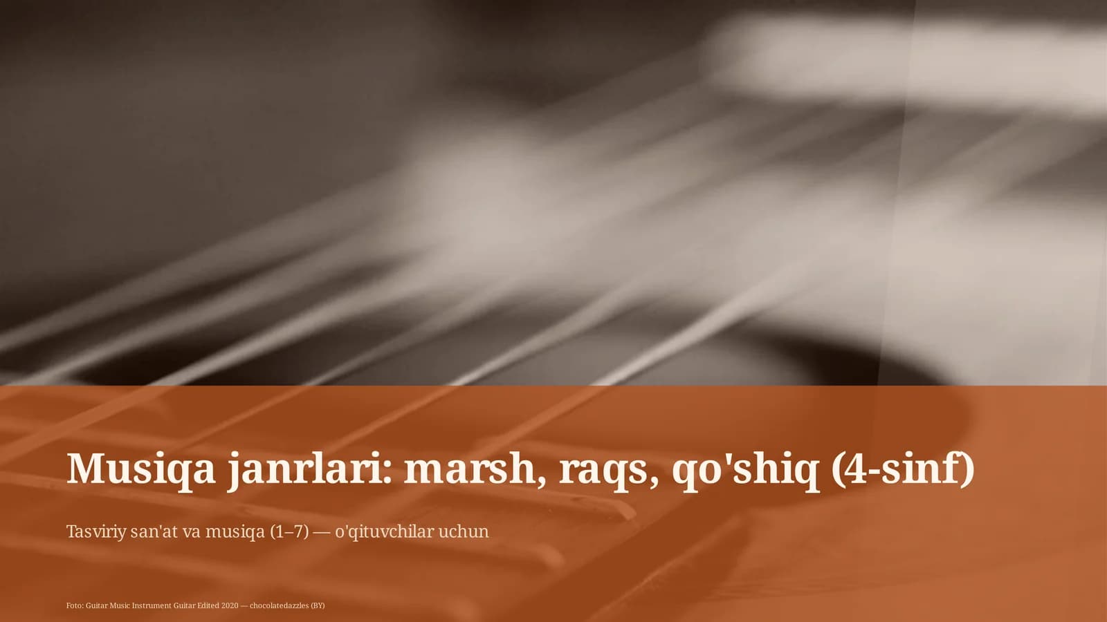 Tasviriy san'at va musiqa (1–7) — o'qituvchilar uchun