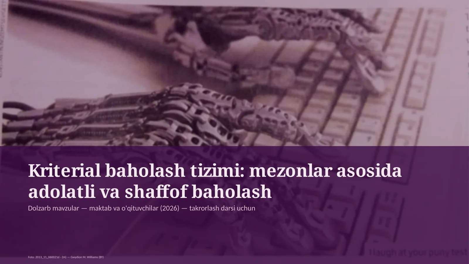 Kriterial baholash tizimi: mezonlar asosida adolatli va shaffof baholash