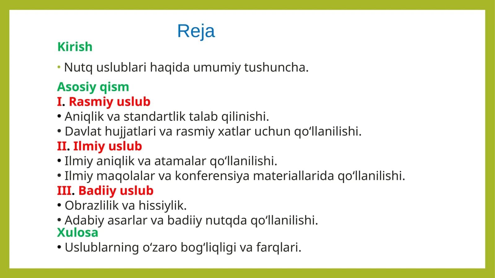 Nutq uslublari