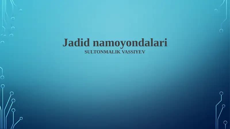 Jadid namoyondalari