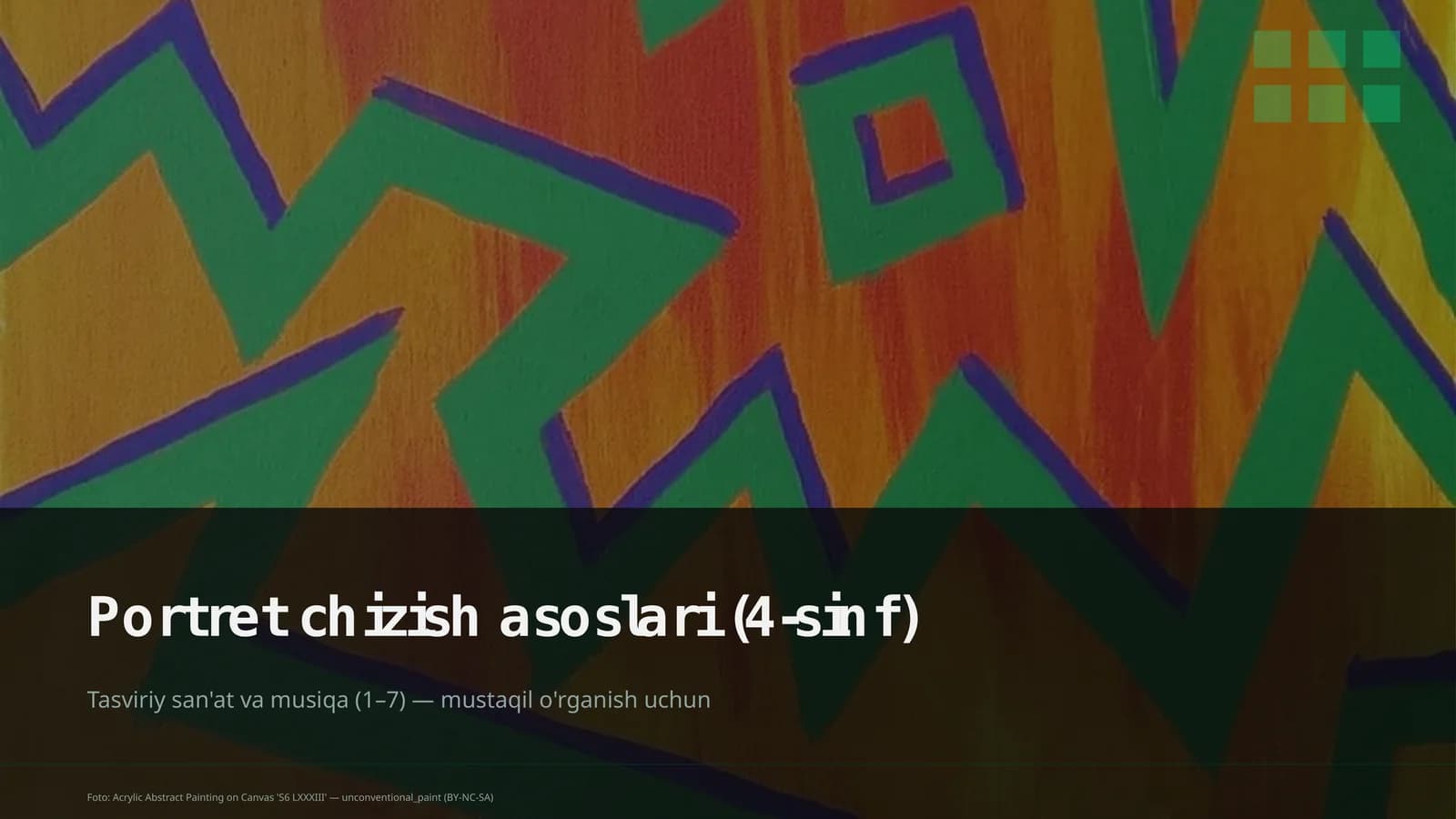 Portret chizish asoslari (4-sinf)