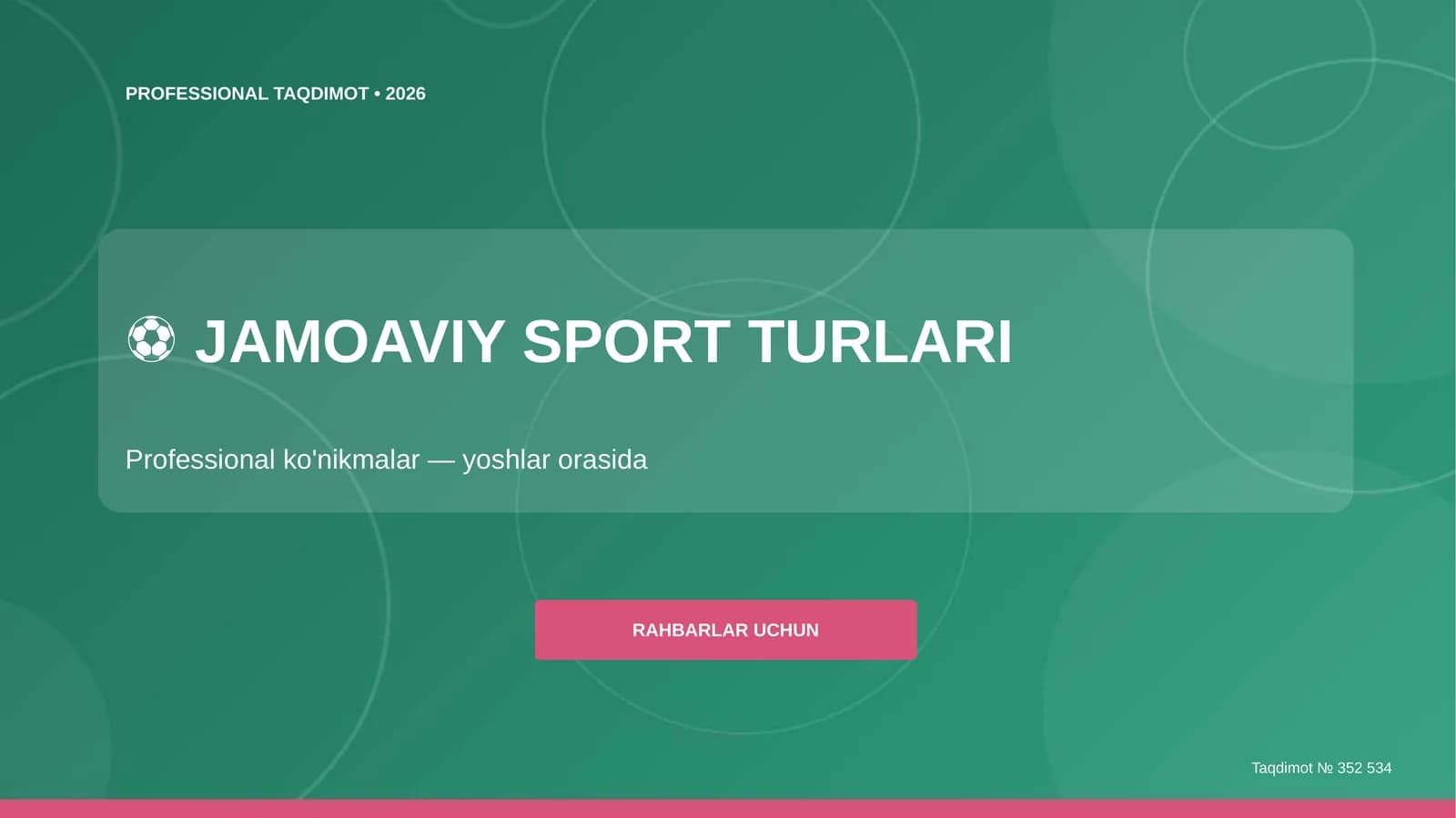 Professional Taqdimot 2026