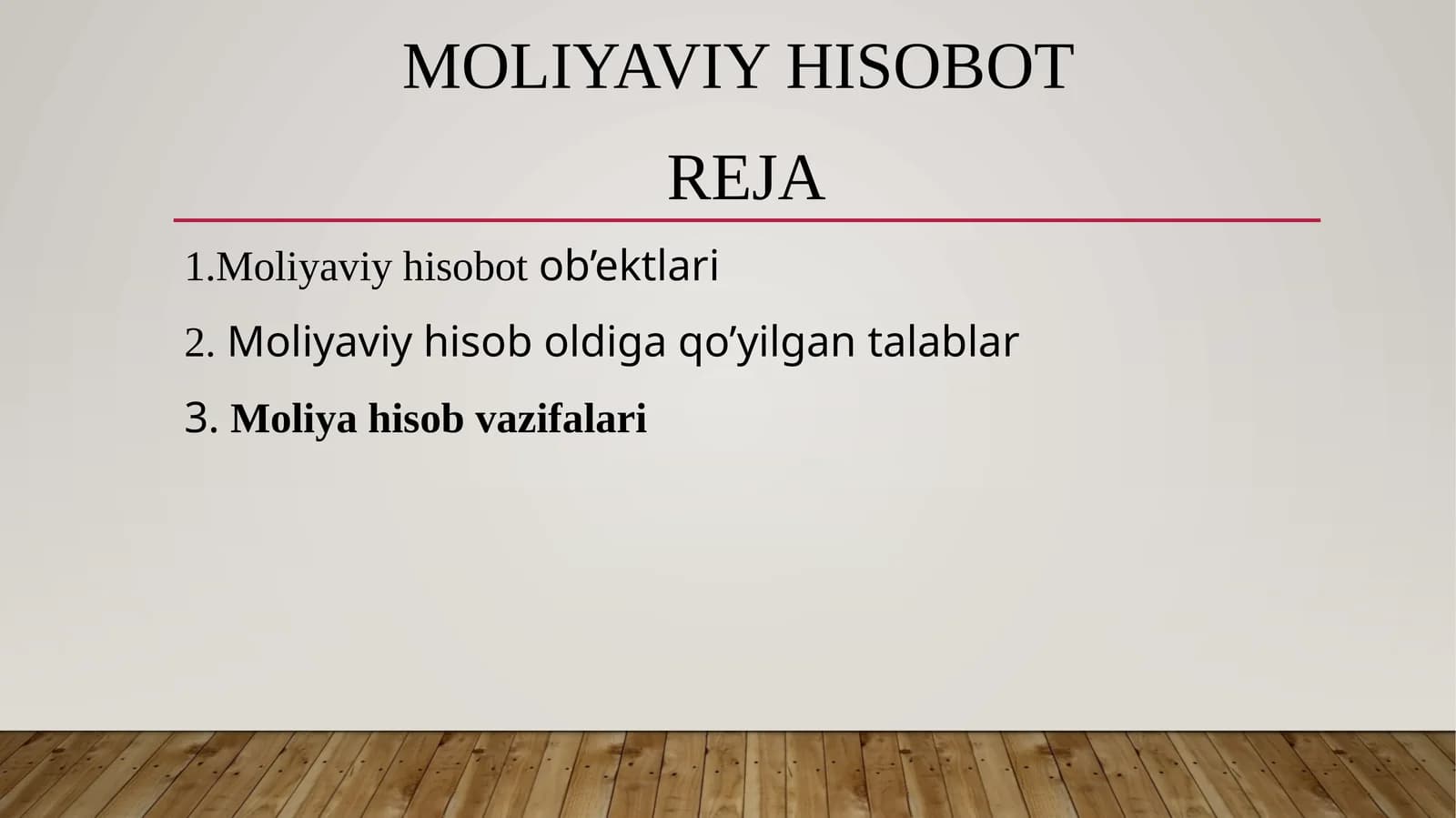 Moliyaviy Hisobot