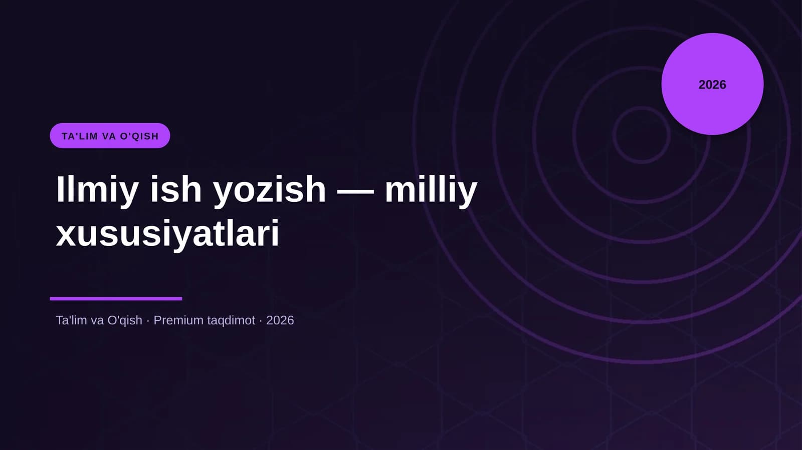 Ilmiy ish yozish — milliy xususiyatlari