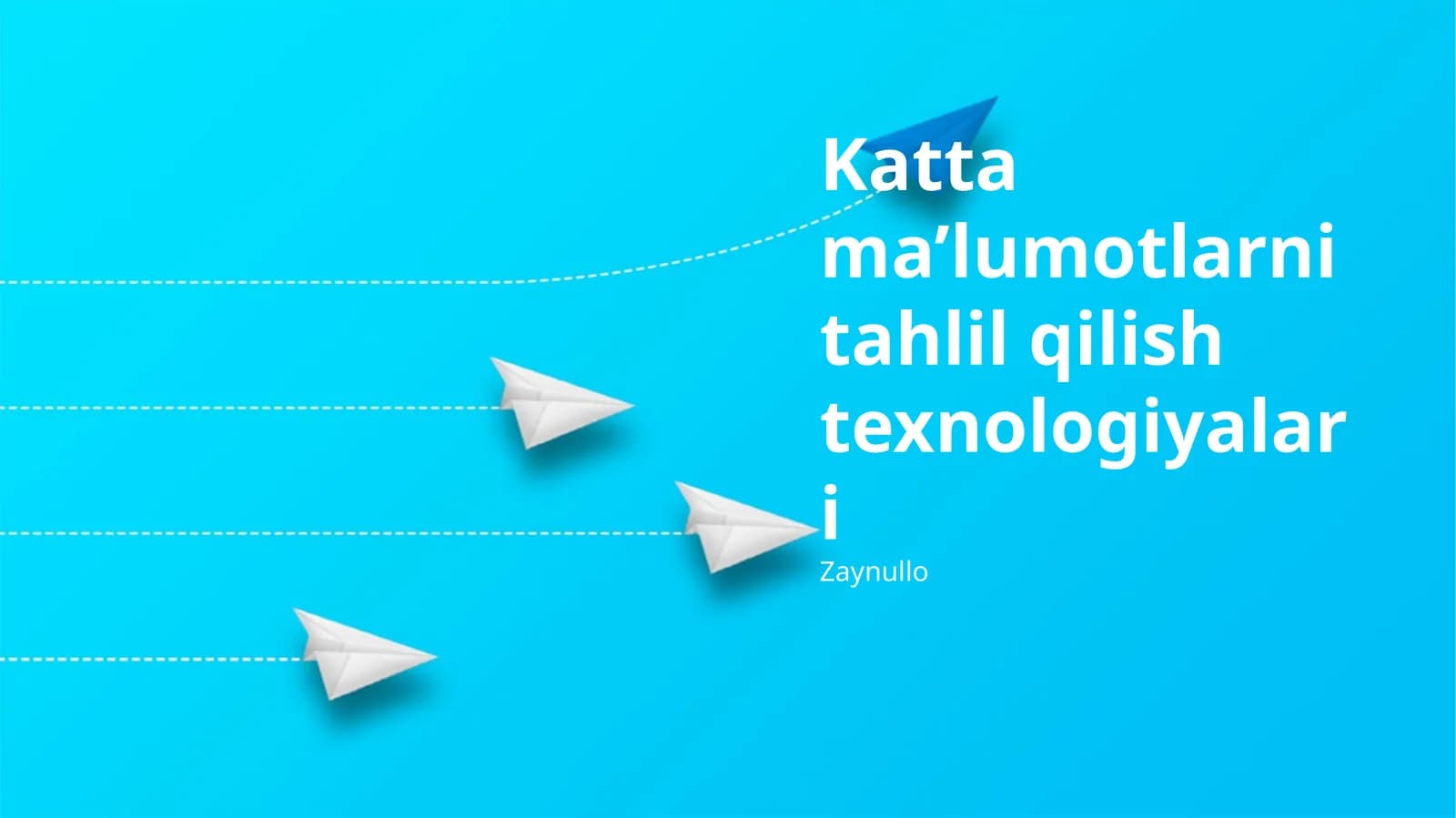 Katta ma'lumotlarni tahlil qilish texnologiyalari