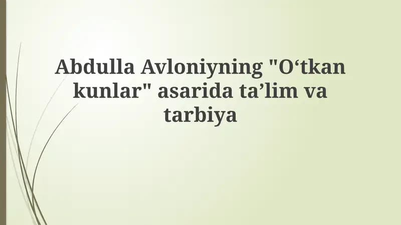 Oʻtkan kunlar