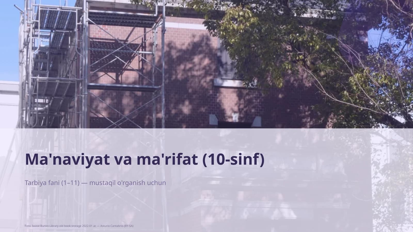 Ma'naviyat va ma'rifat (10-sinf)