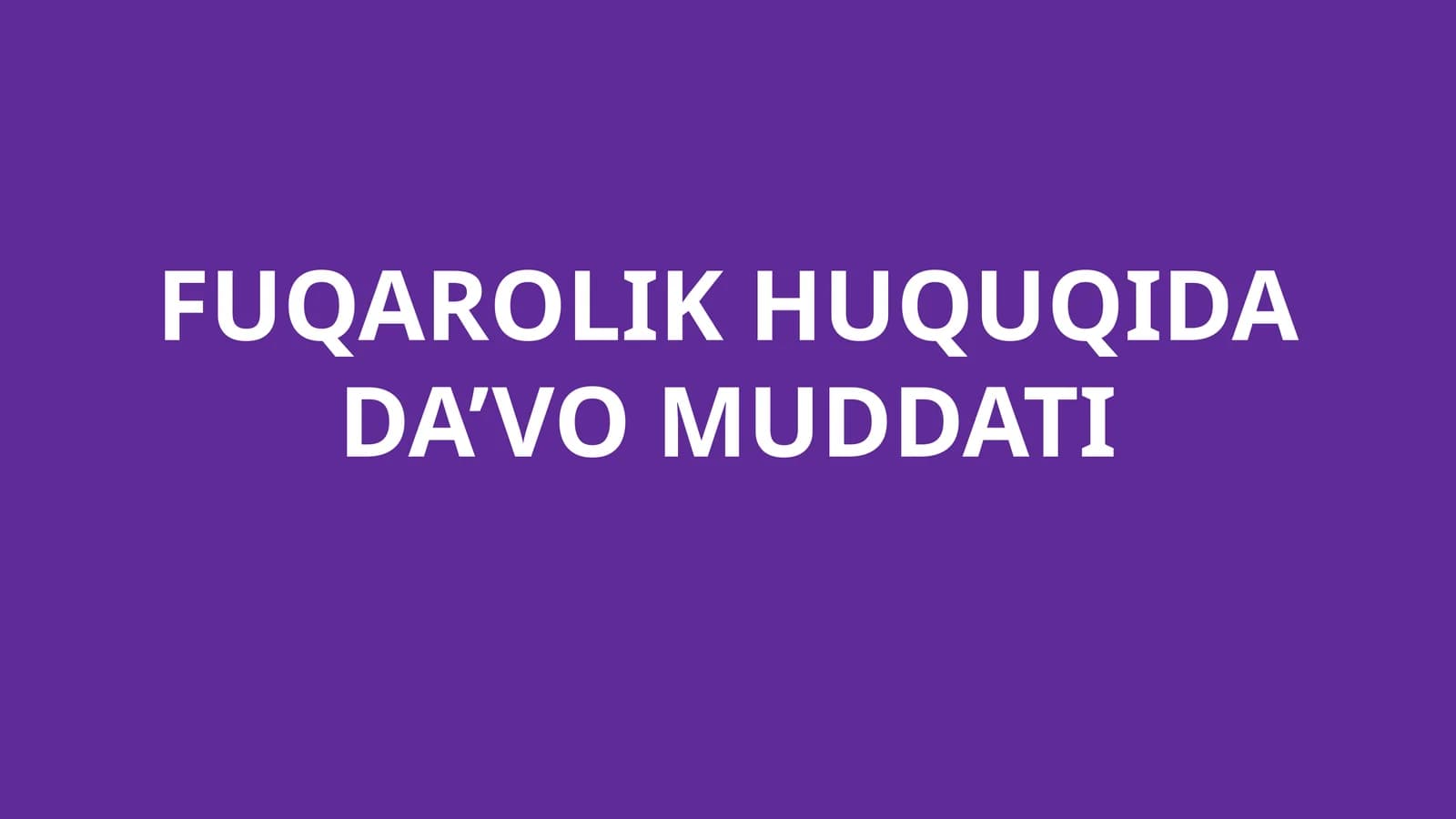 Da’vo Muddati