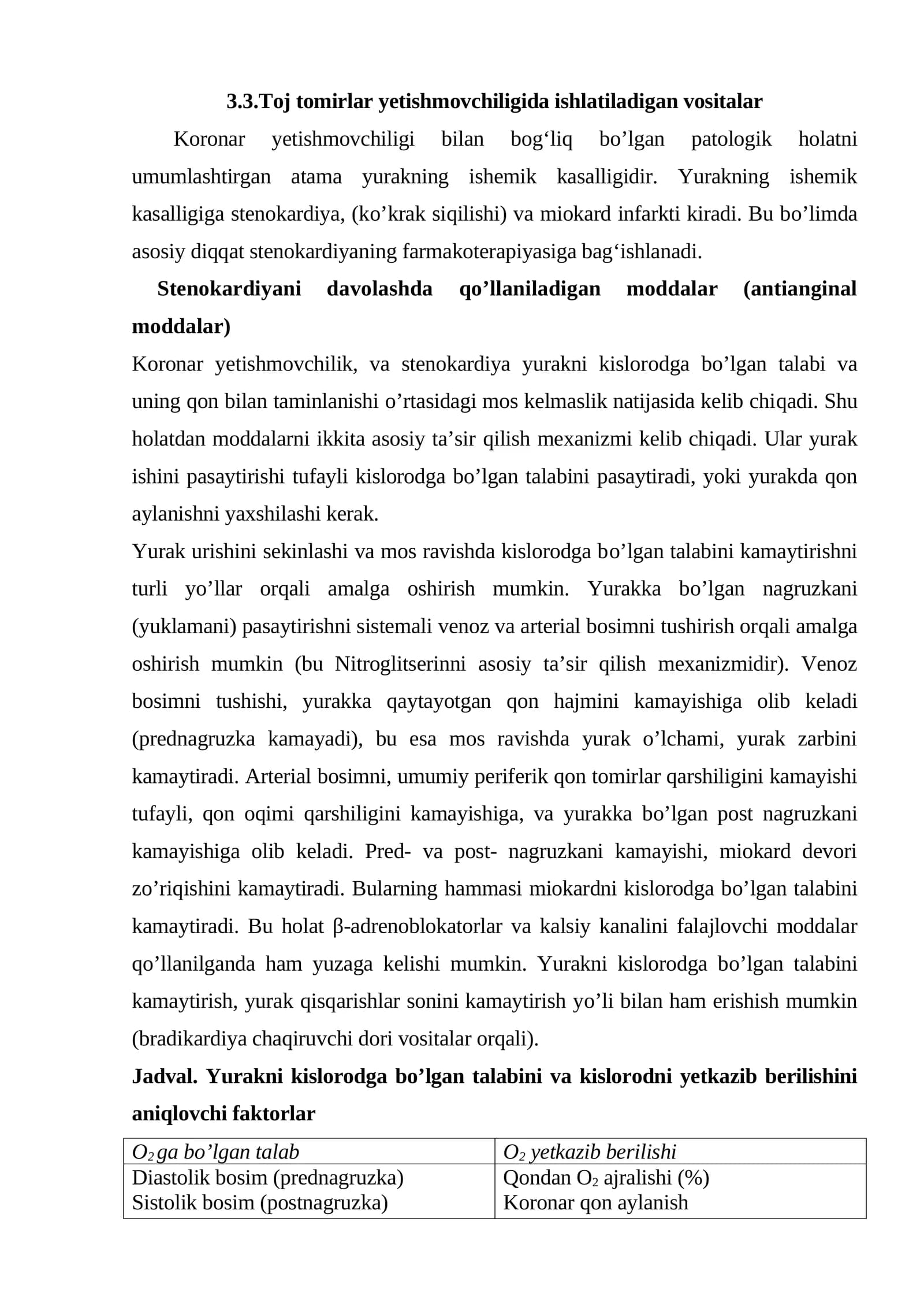 Stenokardiya farmakoterapiyasi