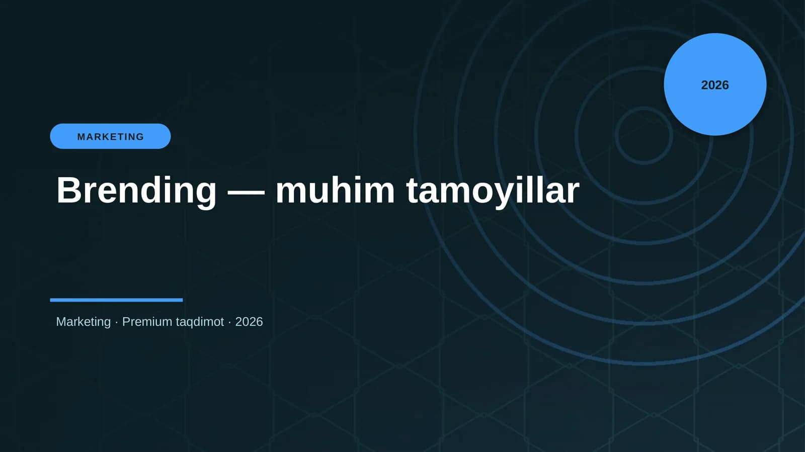 Brending — muhim tamoyillar
