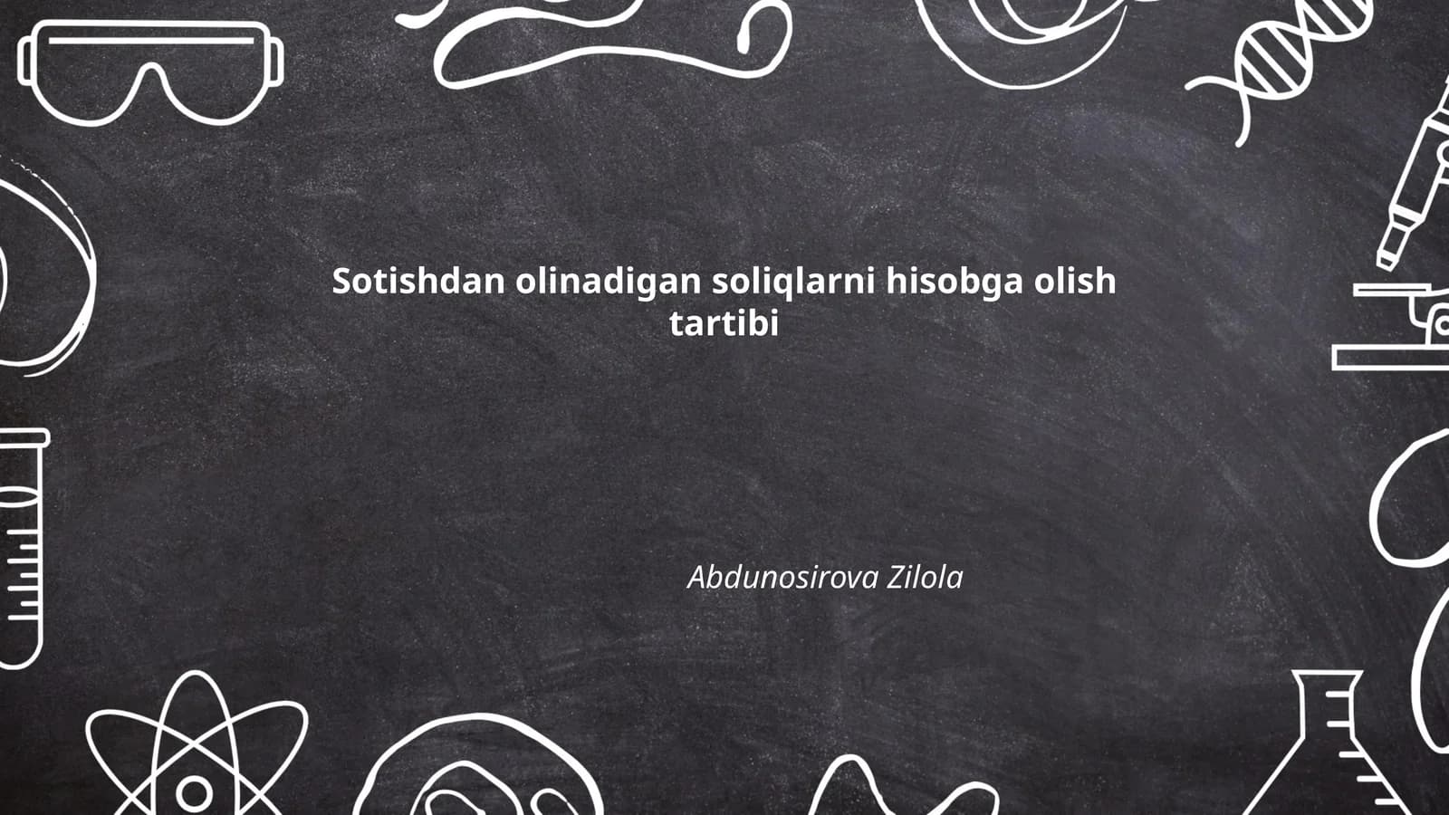Soliqlarni hisobga olish tartibi