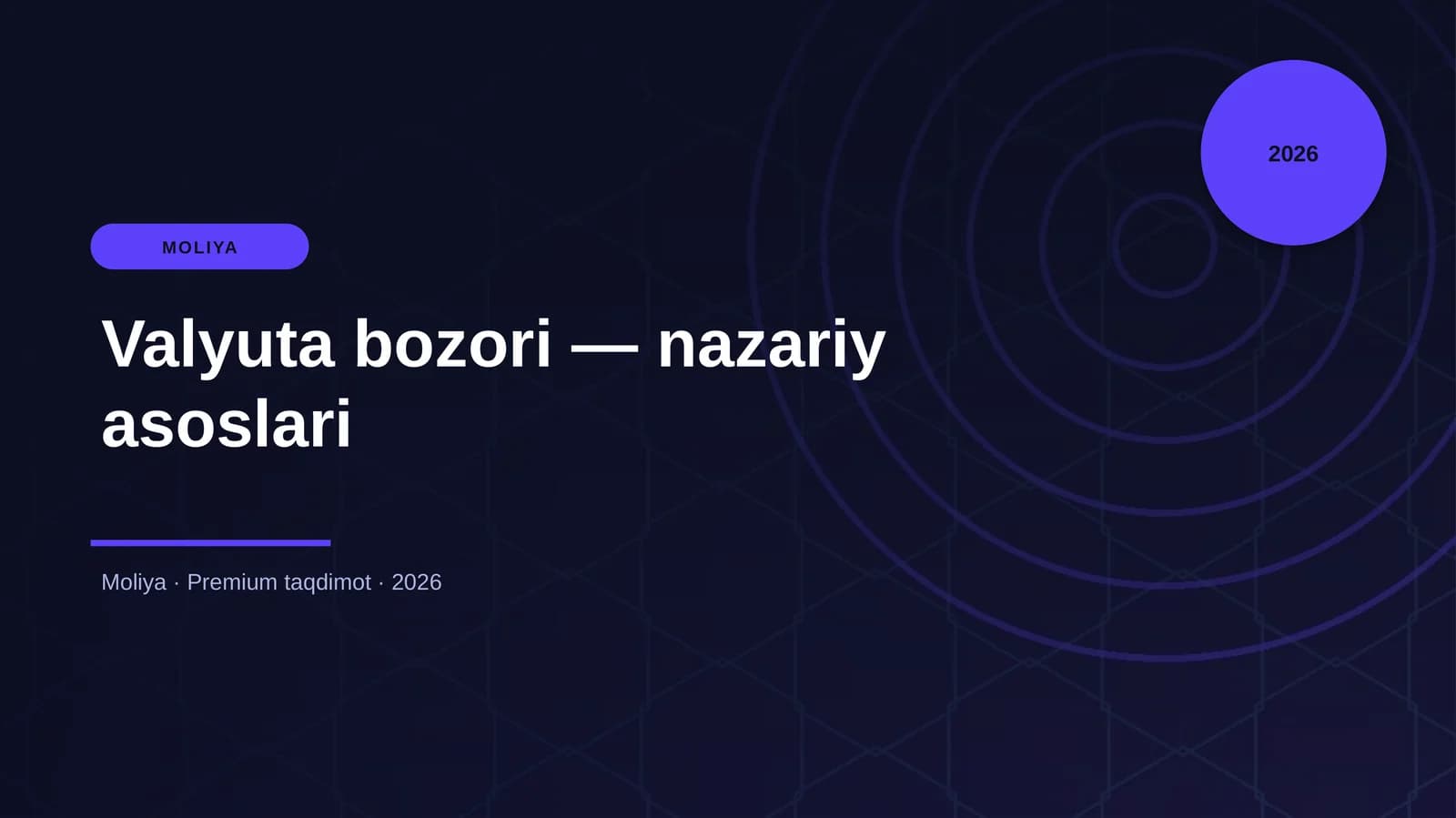 Valyuta bozori — nazariy asoslari