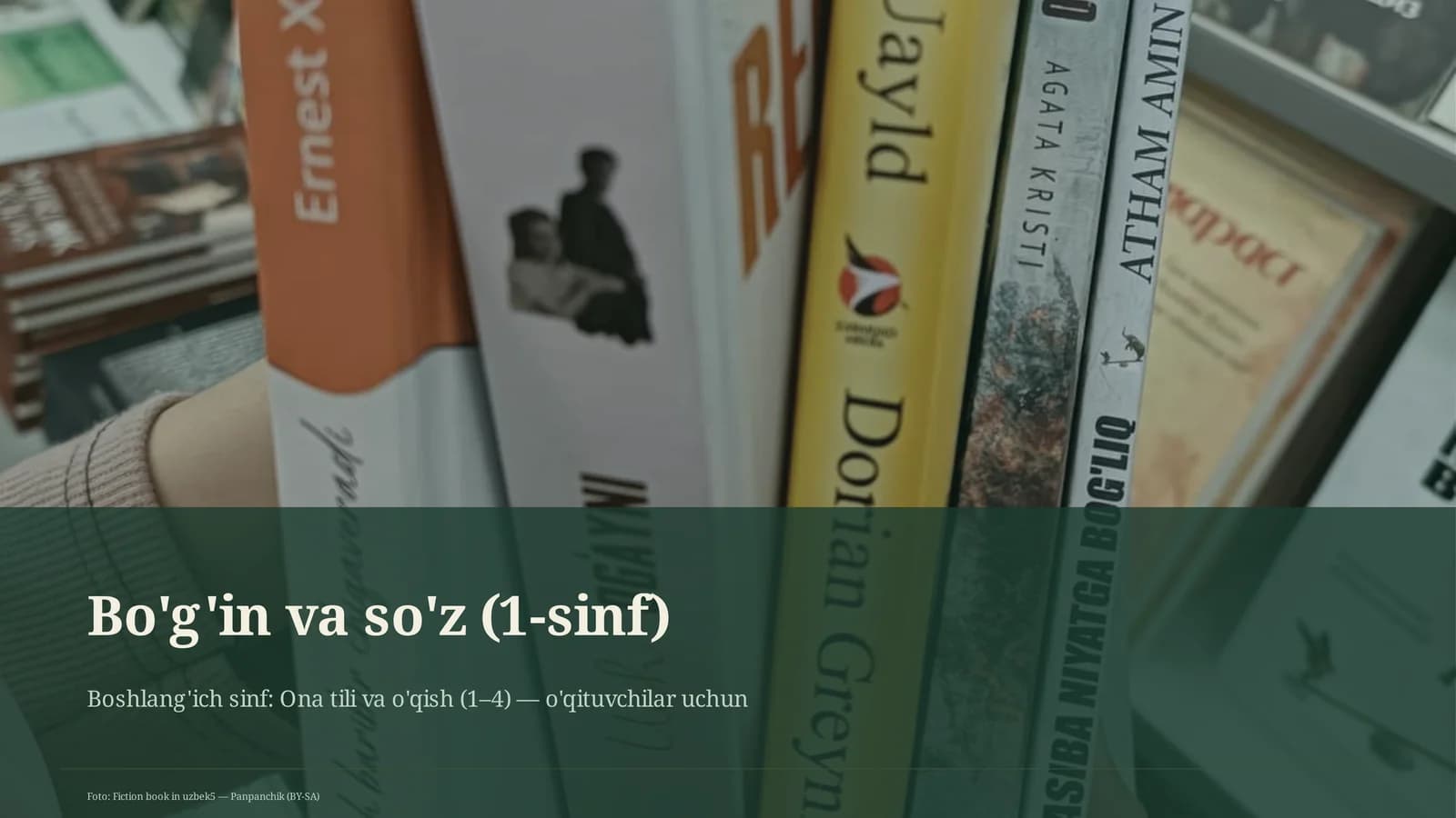 Bo'g'in va so'z (1-sinf)