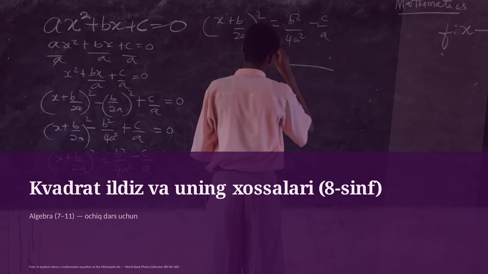 Kvadrat ildiz va uning xossalari (8-sinf)