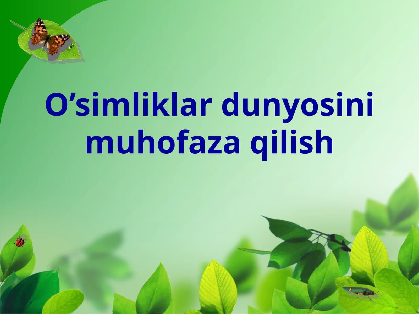 O'simliklar dunyosini muhofaza qilish