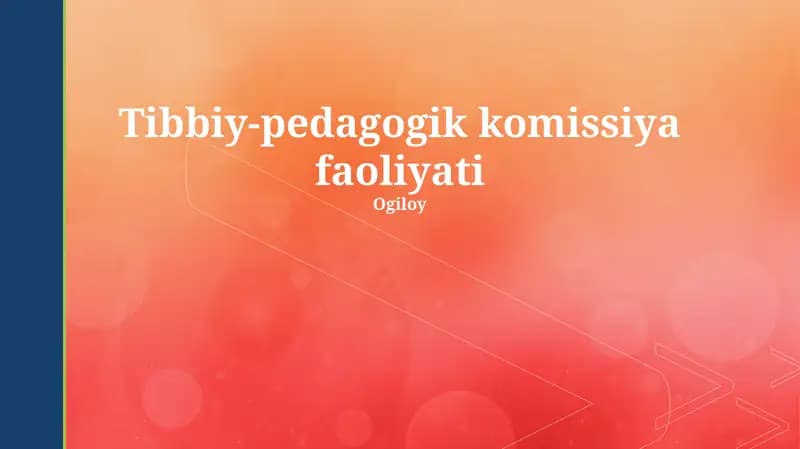 Tibbiy-pedagogik komissiya faoliyati