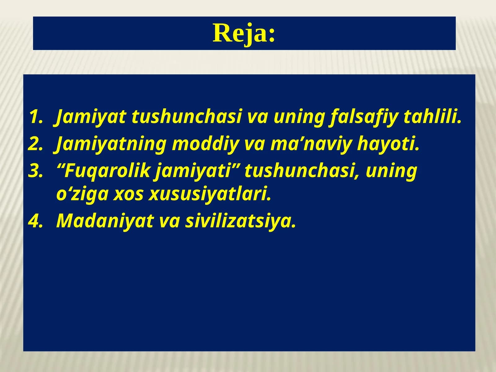 Jamiyat falsafasi