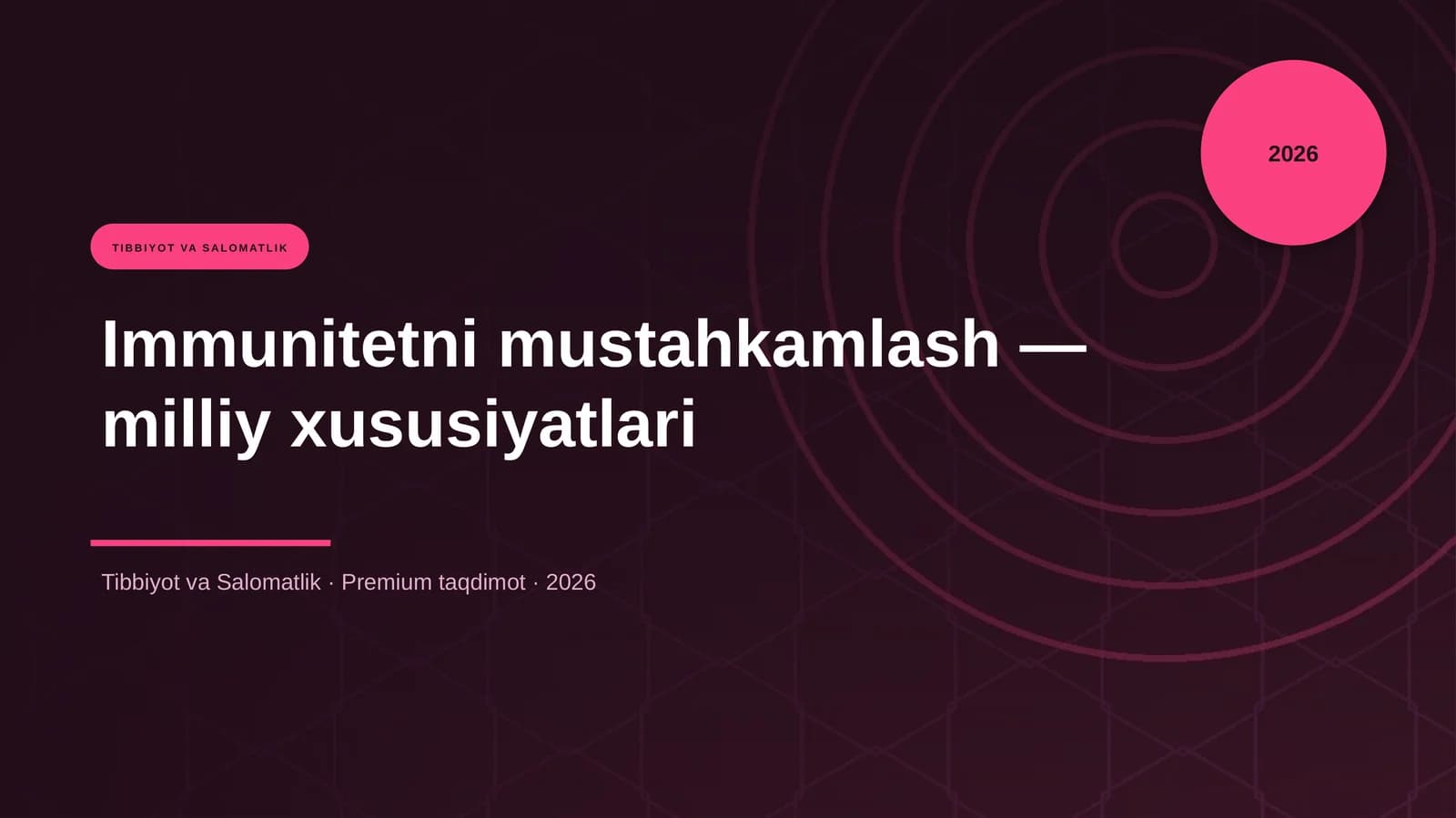 Immunitetni mustahkamlash — milliy xususiyatlari