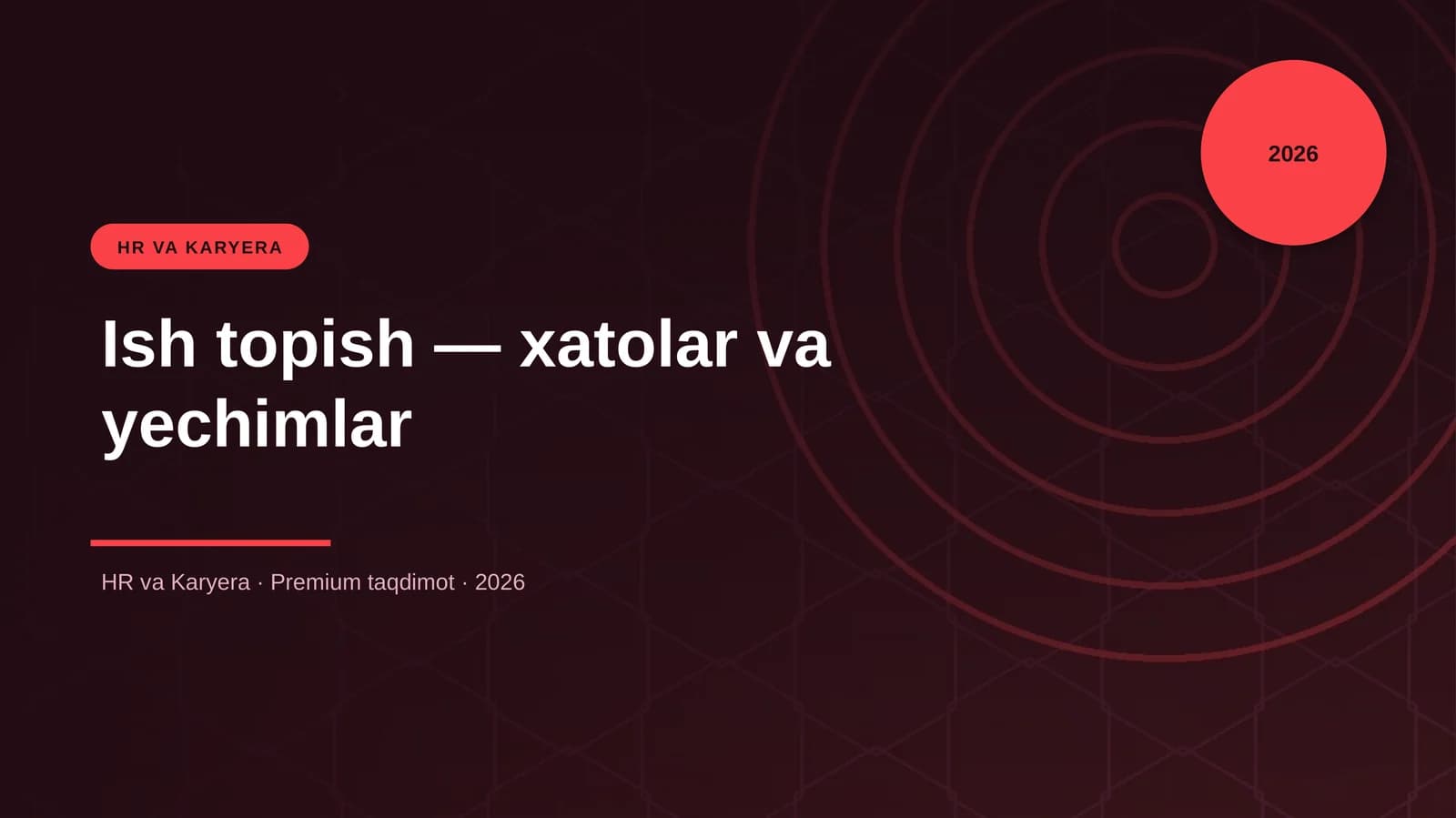 Ish topish — xatolar va yechimlar